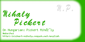 mihaly pickert business card